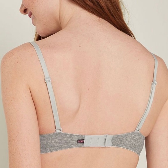 Pink Victoria’s Secret Wear Everywhere Push Up Gray Padded Bra 34C - Picture 2 of 13